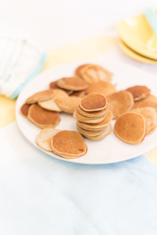 These baby cereal pancakes are a great finger food for baby!