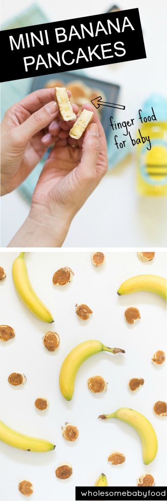 These banana pancakes are a perfect first food for baby! Find out how to make them with this easy recipe.
